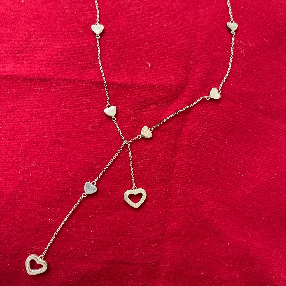 Elegant Silver Heart Necklace